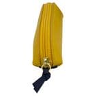 V01359 - Leather Yellow & Navy Pouch 4/PK